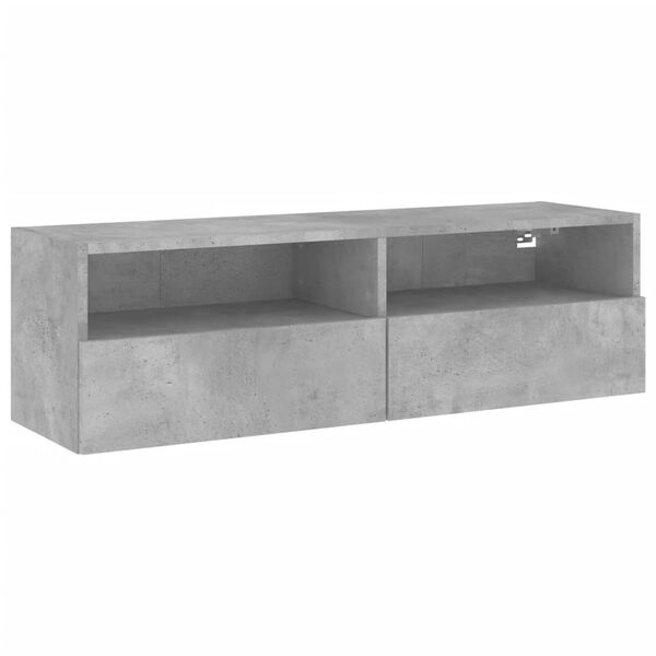 vidaXL Mueble de pared TV madera ingenier&iacute;a gris hormig&oacute;n 100x30x30 cm