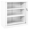 vidaXL Armario con puerta corredera blanca acero 90x40x90 cm