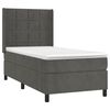 vidaXL Cama box spring colch&oacute;n y LED terciopelo gris oscuro 80x200 cm