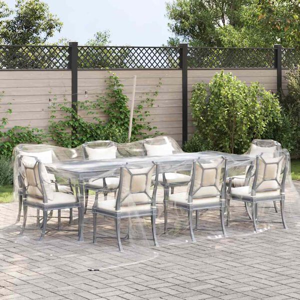 vidaXL Lona transparente con ojales PVC 4x5 m