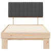 vidaXL Estructura de Cama con Cabecera Tapizada Gris oscuro