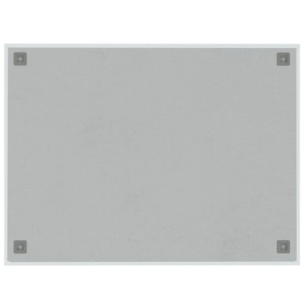 vidaXL Pizarra magn&eacute;tica de pared vidrio templado blanco 80x60 cm