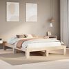 vidaXL Estructura de cama sin colch&oacute;n madera maciza de pino 140x190 cm