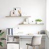 vidaXL Estantes flotantes pared 2 uds color roble MDF 120x23,5x3,8cm