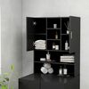 vidaXL Mueble de lavadora negro