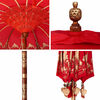 vidaXL Parasol Balin&eacute;s Rojo 185 x 185 x 260 cm Algod&oacute;n