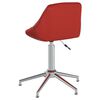 vidaXL Silla de comedor giratoria de cuero sint&eacute;tico rojo vino tinto