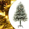 vidaXL &Aacute;rbol de Navidad con luces y pi&ntilde;as PVC PE verde 150 cm