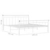 vidaXL Estructura de cama sin colch&oacute;n metal blanco 160x200 cm