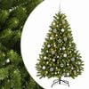 vidaXL &Aacute;rbol de Navidad artificial verde claro con bolas 120 cm