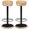 vidaXL Taburetes de cocina 2 unidades madera maciza de mango
