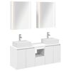 vidaXL Juego de Muebles de Ba&ntilde;o 5 pcs Blanco Madera de ingenier&iacute;a