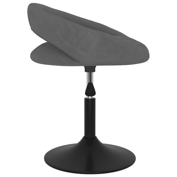 vidaXL Taburete de cocina de terciopelo gris oscuro
