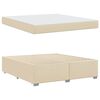 vidaXL Estructura de cama con colch&oacute;n Crema 180 x 200 cm tela