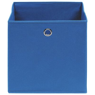 vidaXL Cajas de almacenaje 10 uds tela azul 32x32x32 cm