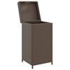vidaXL Cubo de basura rat&aacute;n sint&eacute;tico marr&oacute;n 40x40x80 cm