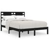 vidaXL Estructura de cama de madera maciza de pino negro 160x200 cm