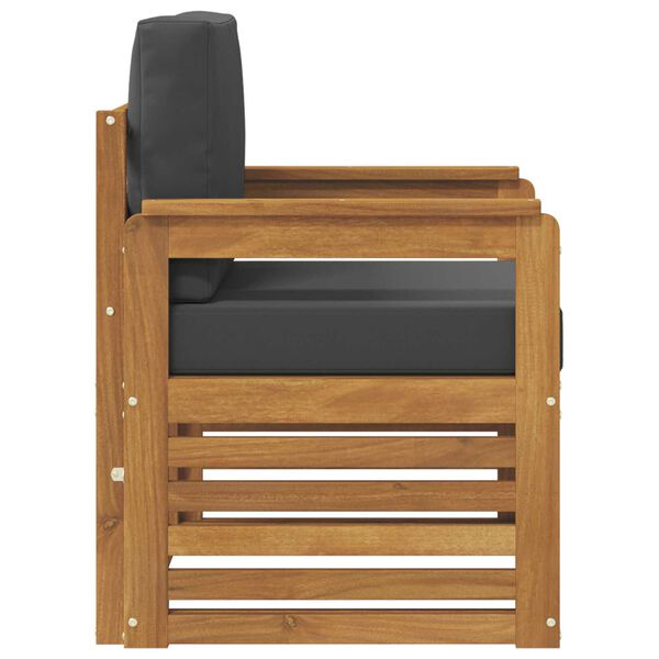 vidaXL Conjunto de sof&aacute;s de exterior con coj&iacute;n Natural 71 x 63 x 73 cm