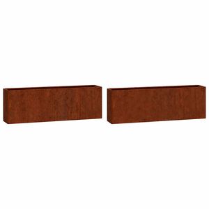 vidaXL Jardineras de pared 2 uds acero corten oxidado 53x10x17 cm