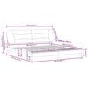 vidaXL Estructura de cama sin colch&oacute;n Hvar cuero sint&eacute;tico blanco negro 200x200 cm
