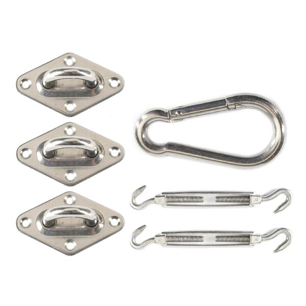 Livin'outdoor Fijaciones para toldo triangular acero inoxidable