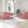 vidaXL Sof&aacute; 2 pcs Rosa 138 x 78 x 80 cm Terciopelo