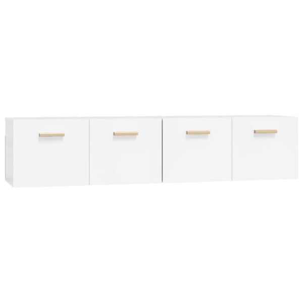 vidaXL Armarios pared 2 uds contrachapada blanco brillo 80x35x36,5 cm