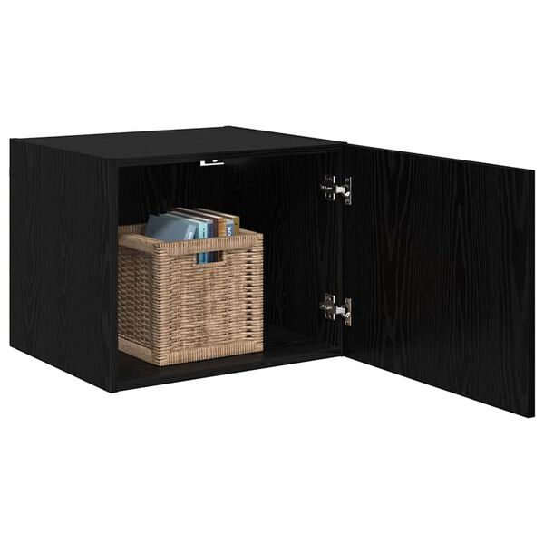 vidaXL Mueble de pared Roble negro 50 x 42.5 x 40 cm