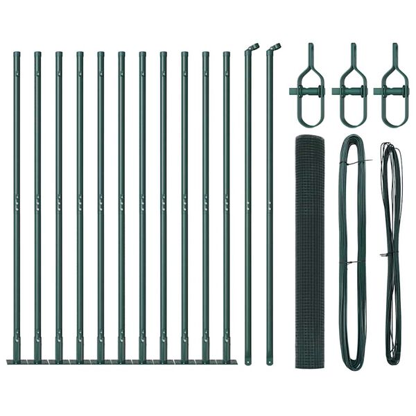 vidaXL Poste de Valla Verde 25 x 0,8 m (malla de 25 x 25 mm)