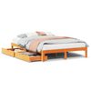 vidaXL Estructura cama con cajones madera pino marr&oacute;n cera 140x190 cm