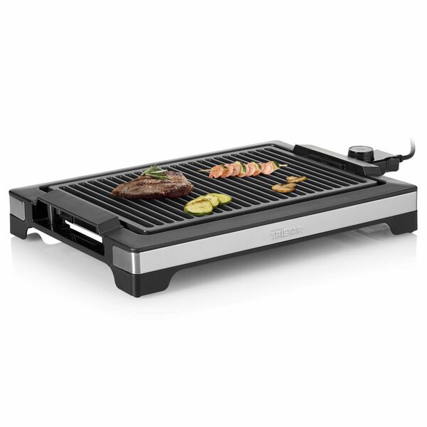 Tristar Parrilla y barbacoa el&eacute;ctrica cocina 2000 W negra 37x25 cm
