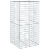 vidaXL Cesta gaviones con cubierta hierro galvanizado 100x100x200 cm