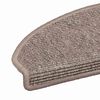 vidaXL Felpudos para escaleras 15 uds 65x21x4 cm Beige oscuro Semicircular Grande