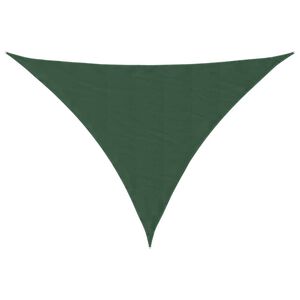 vidaXL Toldo de vela triangular tela Oxford verde oscuro 4x5x6,4 m