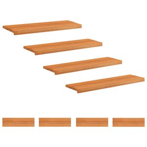 vidaXL Alfombras para escalones 8 uds. 100 x 30 x 2 cm Marr&oacute;n Claro