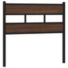 vidaXL Cabecero de repuesto de acero y madera de ingenier&iacute;a marr&oacute;n roble 75 cm