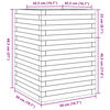 vidaXL Jardinera madera maciza de abeto Douglas 50x50x68,5 cm
