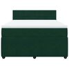 vidaXL Cama box spring con colch&oacute;n terciopelo verde oscuro 160x200 cm