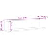 vidaXL Estantes de pared 2 uds madera envejecida 75x16,5x16,5 cm