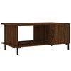 vidaXL Mesa de centro madera contrachapada roble marr&oacute;n 90x50x40 cm