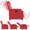 vidaXL Sill&oacute;n reclinable de cuero sint&eacute;tico rojo
