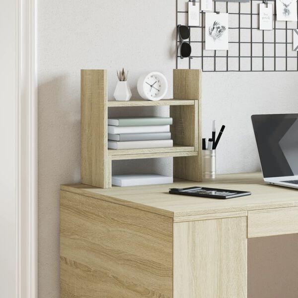 vidaXL Organizador escritorio madera color roble Sonoma 38,5x17x39 cm