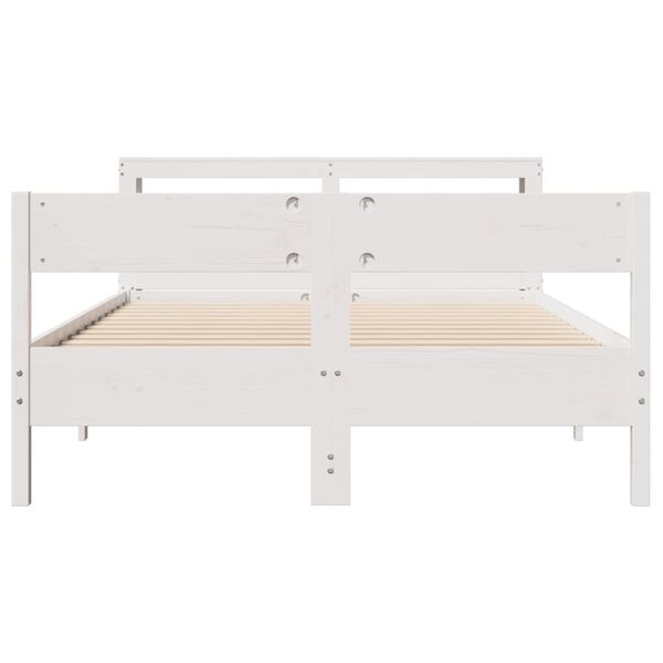 vidaXL Estructura de cama sin colchón madera maciza blanca 120x190 cm