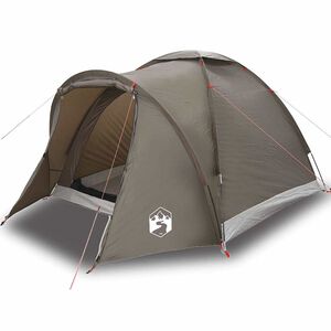vidaXL Tienda de pesca para 2 personas impermeable marr&oacute;n
