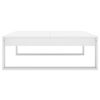vidaXL Mesa de centro madera contrachapada blanco 100x100x35 cm