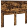 vidaXL Cabecero con cabecera Roble ahumado 120 cm Madera contrachapada