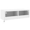 vidaXL Mueble de TV de pared con luces LED blanco 100x35x31 cm