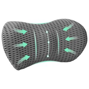vidaXL Almohada lumbar Gris Espuma Viscoel&aacute;stica 47,5 x 23 x 12 cm