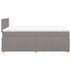 vidaXL Cama box spring con colch&oacute;n tela gris taupe 120x200 cm
