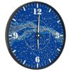 vidaXL Reloj de pared con escalas y agujas luminosas azul &Oslash;30 cm